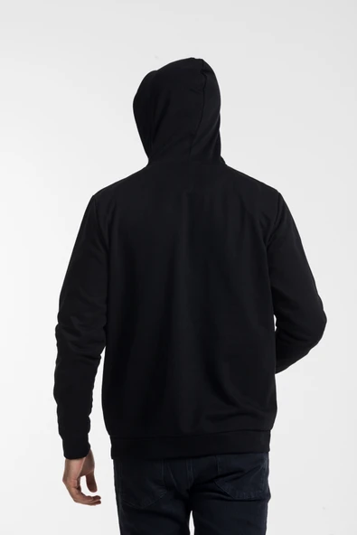 Erkek Kapşonlu Rahat Kalıp İnce Wıllamsburg Brooklyn Baskılı Swetashırt spr24sw123 - Resim 3