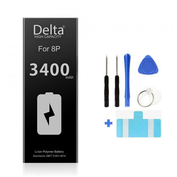 Delta Mobile Apple iPhone 8 Plus 3400mAh Yüksek Kapasite Batarya