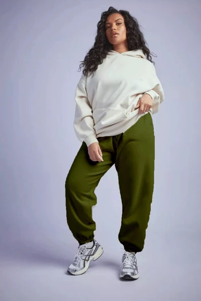 Kadın Battal Rahat Kesim İnce Eşofman Altı SPR24BEAK51 - 11