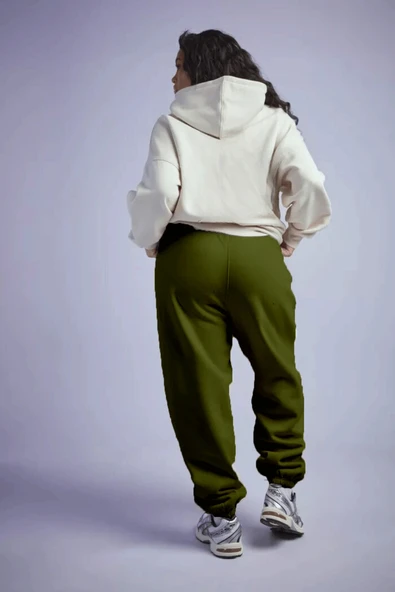 Kadın Battal Rahat Kesim İnce Eşofman Altı SPR24BEAK51 - 10