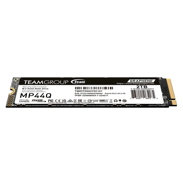 Team MP44Q 2TB Gen4x4 7400/6500MB/s NVMe PCIe M.2 SSD Disk (TM8FFD002T0C101) - 2