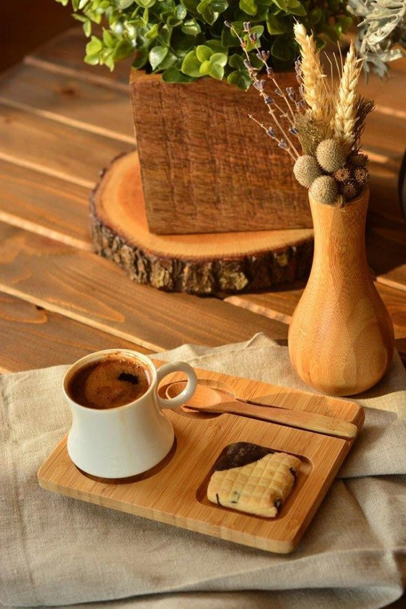 2 Kişilik Bambu Çay/Kahve Sunum Seti