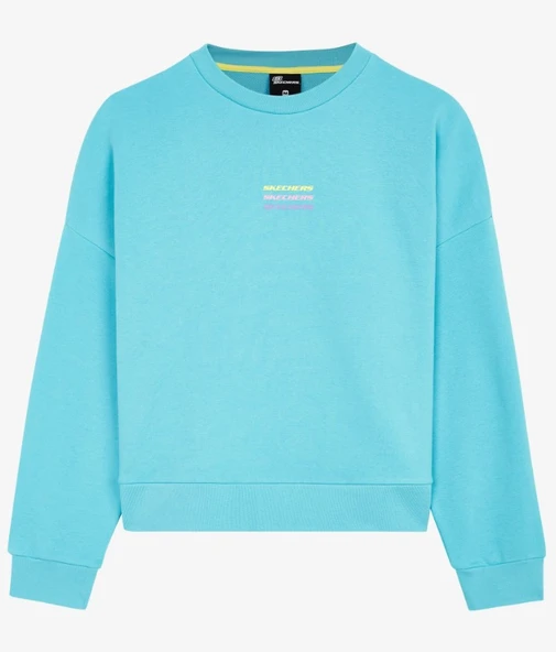Skechers W Essential Crew Neck Sweatshirt S232241-Kadın Sweatshirt - 6