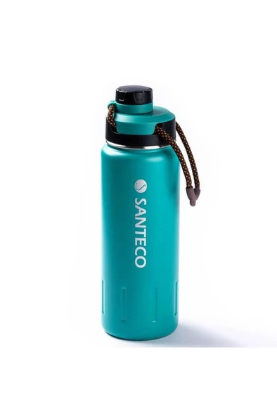 SANTECO YEŞİL ÇİFT KATMANLI PASL. ÇELİK TERMOS SU ŞİŞESİ 710ML ürün görseli