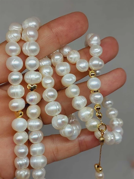 İnci Taşı 99luk Tesbih 8-9mm (2951) - Resim 4
