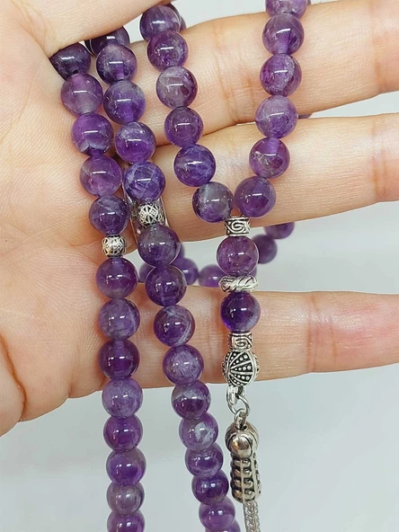 Ametist Taşı 99luk Tesbih 6mm (1258) - Resim 4