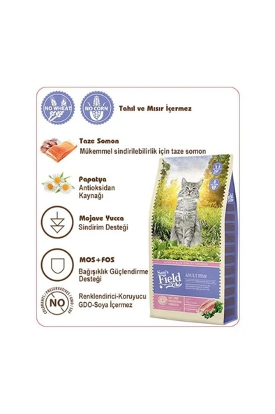 Sam´s Field Cat Adult Fish 2,5 kg - Resim 2
