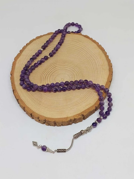 Ametist Taşı 99luk Tesbih 6mm (1258) - Resim 2