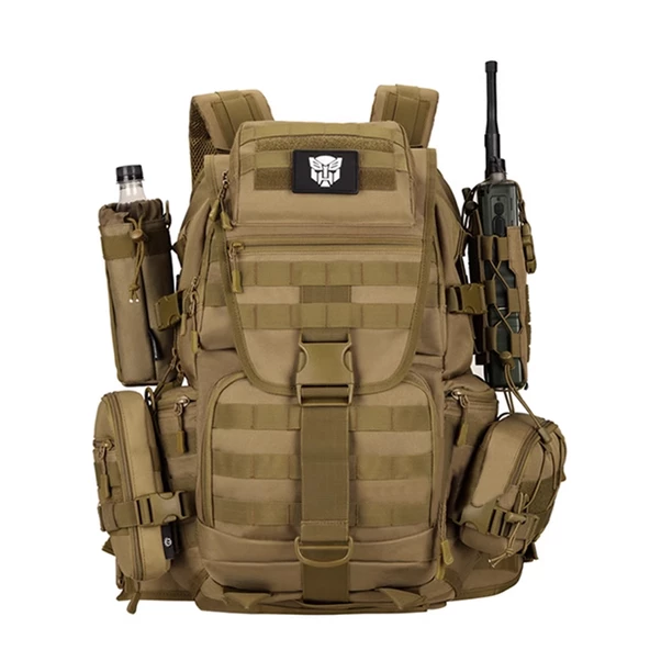 Protector Plus 50L Su Geçirmez Outdoor Sırt Çantası Sportif Haki - Resim 3