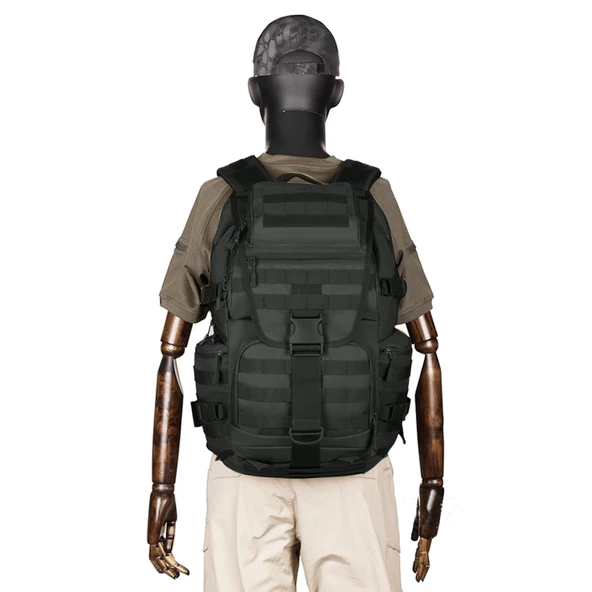 Protector Plus 50L Su Geçirmez Outdoor Sırt Çantası Sportif Siyah - 5