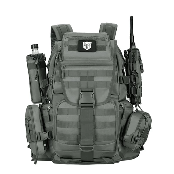 Protector Plus 50L Su Geçirmez Outdoor Sırt Çantası Sportif Gri - 3