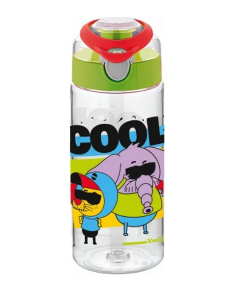 Kral Şakir Desenli Yeşil Tritan Matara 500 Ml