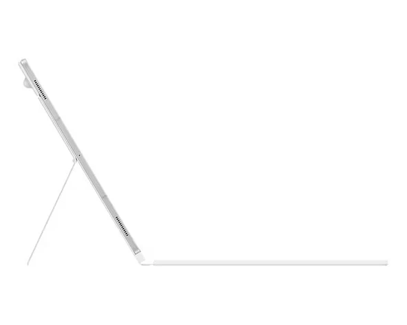 Samsung Galaxy Tab S10 / S9 Ultra Klavyeli Mousepadli Kılıf Beyaz - 5