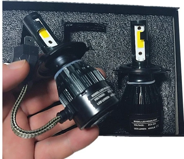 2 Adet H7 Soket Led Xenon Far Ampulü 6000k Beyaz 8000lm - 3