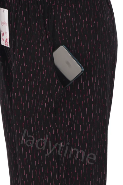 Vip Lüx Cepli Viskon Kadın Pijama Altı ze27 - 7