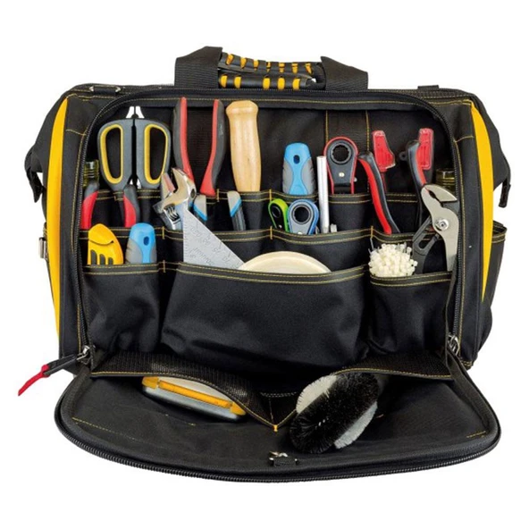 CAT DA980199 18'' Geniş Ağızlı 5 Bölmeli Ağır Hizmet Bez Alet Takım Çantası - 5