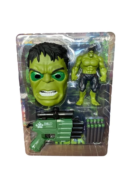 Kutulu Spiderman Maskeli Mermi Fırlatıcılı Fiğür Set - 1
