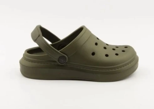 Akınalbella Ultrasoft Platform Taban Kadın Terlik Sandalet Haki