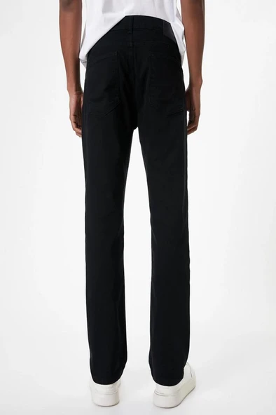 Koton Straight Fit Boru Paça Kot Pantolon - Mark Jean - Resim 4