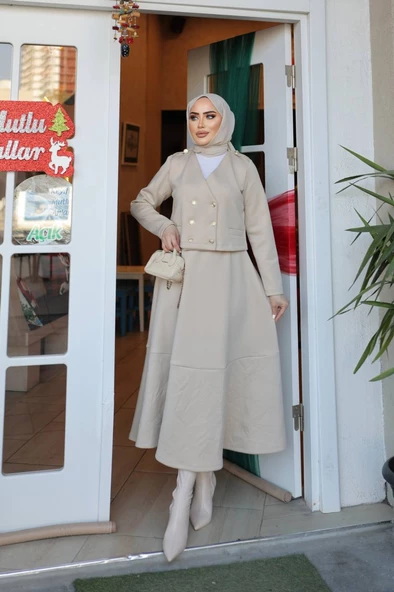 KRUVAZE CEKETLİ ETEKLİ SCUBA TAKIM - 6