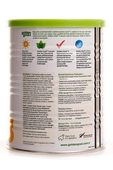 3 Numara 12 Ay Keçi Sütü Bazlı Devam Sütü 400 gr - Resim 4