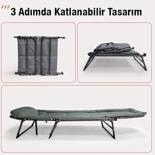Campfit 5 Kademeli Kampet - Kamp Yatağı - Şezlong - 3