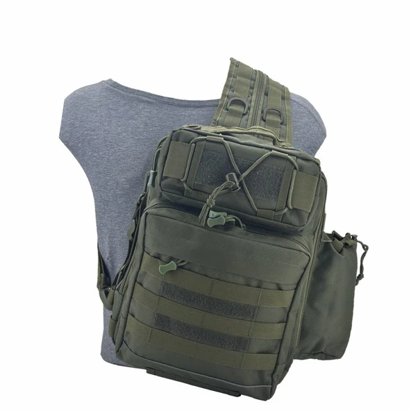 Taktikal TK1005 Bodybag 20 LT Taktic Çapraz Sırt Çantası Haki - 2