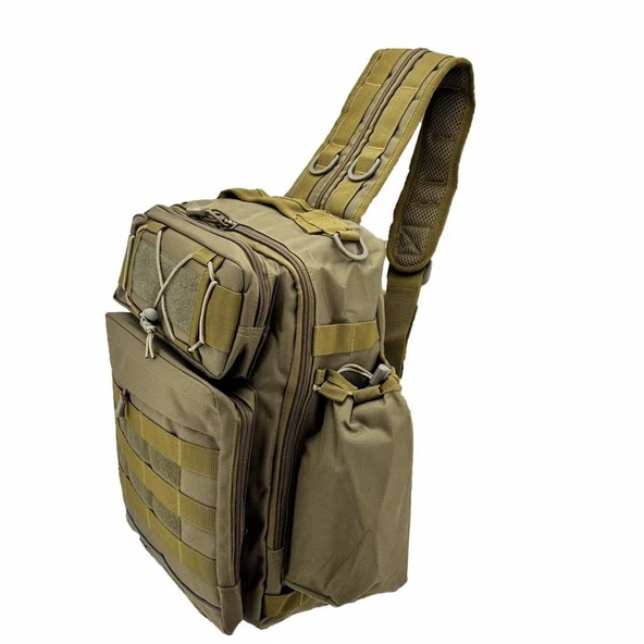 Taktikal TK1005 Bodybag 20 LT Taktic Çapraz Sırt Çantası Kahve - Resim 3