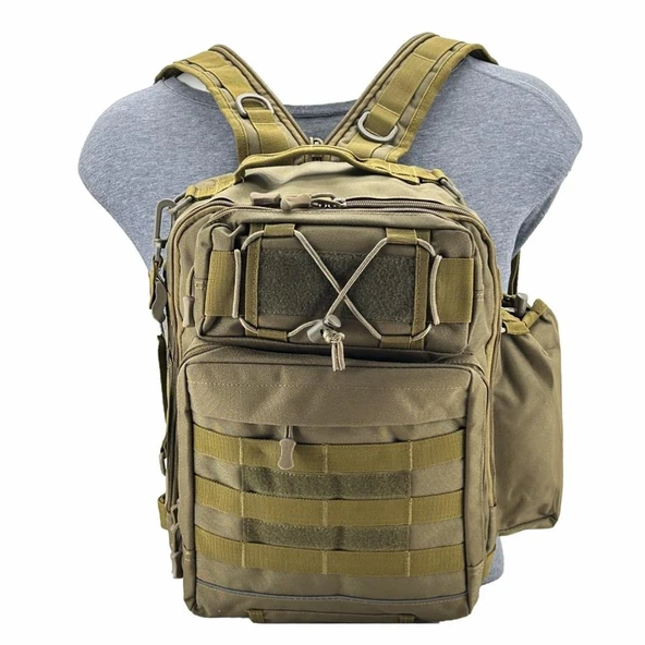 Taktikal TK1005 Bodybag 20 LT Taktic Çapraz Sırt Çantası Kahve - Resim 5