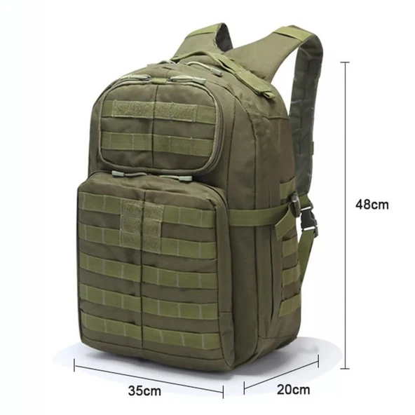 Taktikal Taktic 50 LT Sırt Çantası Haki yeşil - Resim 6