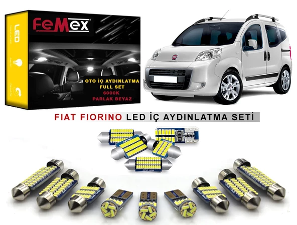 Fiat Fiorino LED İç Aydınlatma Ampul Seti FEMEX Parlak Beyaz