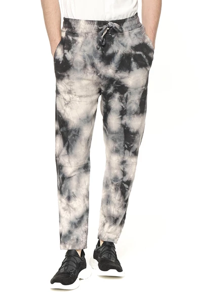 Erkek Batik Beli Lastikli Bağcıklı Rahat Spor Eşofman Altı Jogger Pantolon - 6