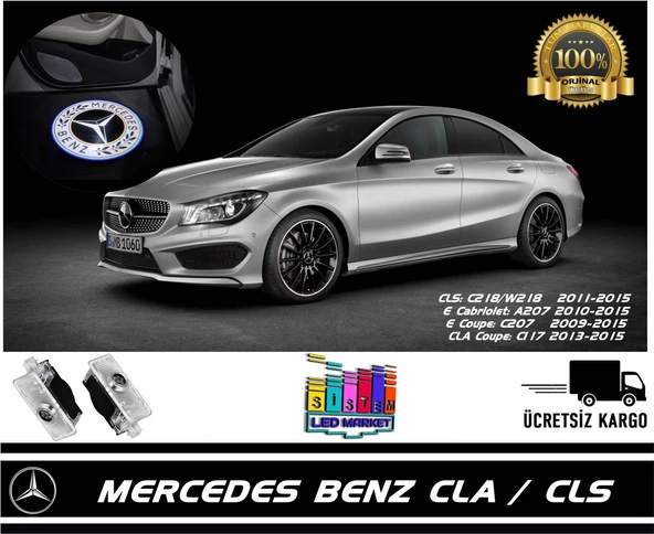 Mercedes CLA / CLS Kasa Araçlar İçin Kapı Aydınlatma ORİJİNAL Geçmeli Soketli