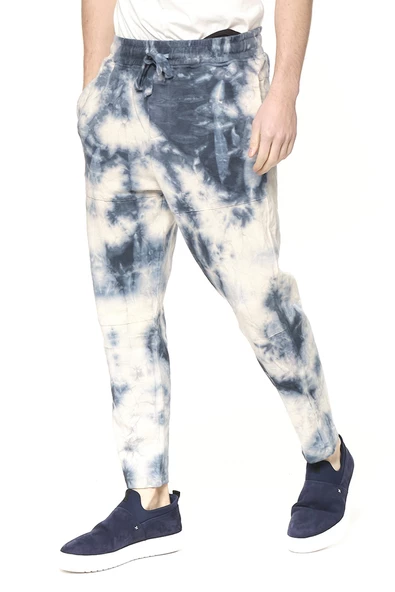 Erkek Batik Beli Lastikli Bağcıklı Rahat Spor Eşofman Altı Jogger Pantolon - 8