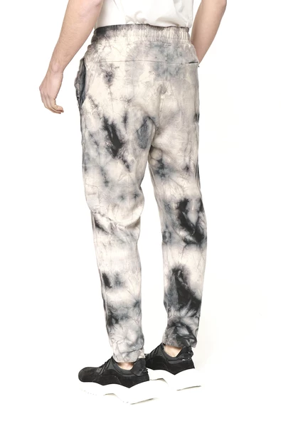 Erkek Batik Beli Lastikli Bağcıklı Rahat Spor Eşofman Altı Jogger Pantolon - 4