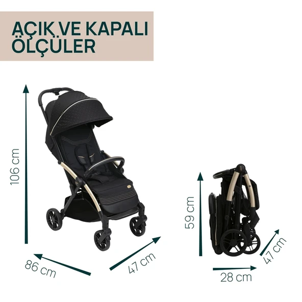 Chicco Goody XPlus Bebek Arabası Black Re Lux - 6