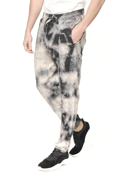 Erkek Batik Beli Lastikli Bağcıklı Rahat Spor Eşofman Altı Jogger Pantolon - 3