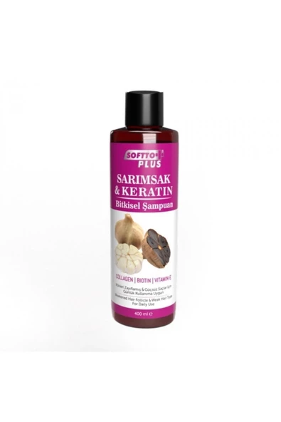 Softto Plus Zayıf Ve Güçsüz Saçlar Için Sarımsak & Keratin Süper Güçlendirici Şampuan 400.ml - 2