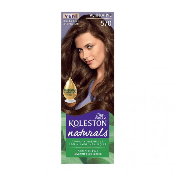 Koleston Naturals  5/0 Açık Kahve Kalıcı Krem Boya
