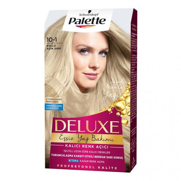 Palette Deluxe Kit Saç Boyası 10-1 Küllü Açık Sarı