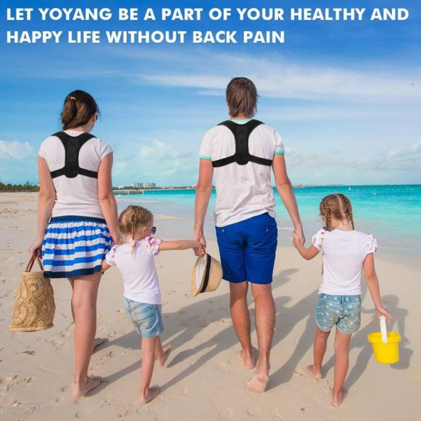 Unisex Standart Beden Dik Duruş Korsesi (Siyah) - 5