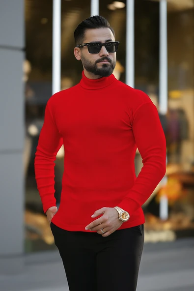 5'li Paket Erkek Boğazlı Balıkçı Triko Kazak - 3