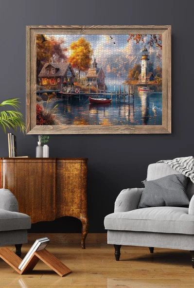 Anatolian 1500 Parçalık Puzzle - Gölde Sonbahar 4581 - Resim 3