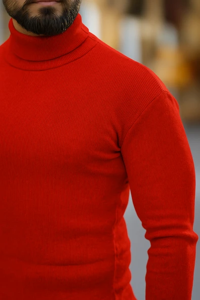 5'li Paket Erkek Boğazlı Balıkçı Triko Kazak - 5