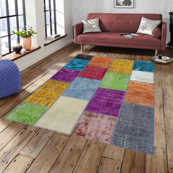 Efestrend Multicolor Anadolu Patchwork Halı efessh4012