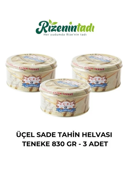 ÜÇEL SADE TAHİN HELVASI TENEKE 830 G - 3 ADET