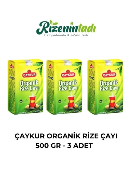 Çaykur ORGANİK RİZE ÇAYI 500 GR - 3 ADET