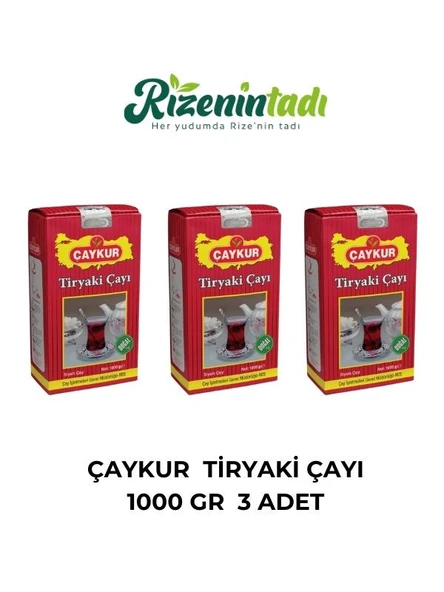 Çaykur Tiryaki Çayı 1000 Gr X 3 Adet