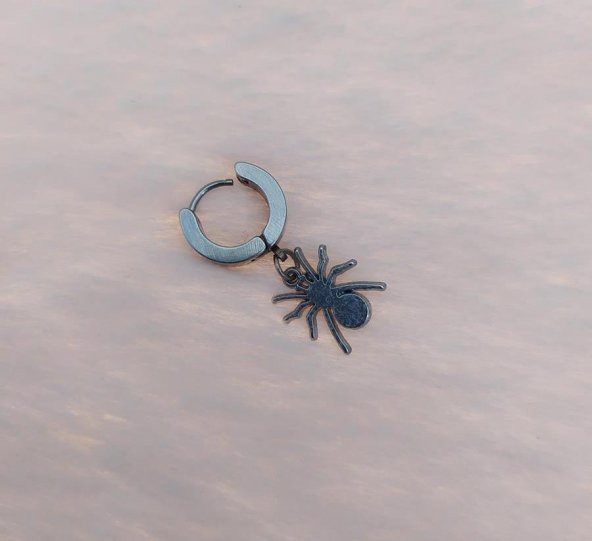 Çelik Klips Sallantılı Bayan Erkek Küpe Stainless steel kararmaz Örümcek Küpe - 2