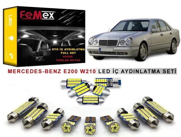 Mercedes E200 W210 Kasa LED İç Aydınlatma Ampul Seti FEMEX Parlak Beyaz